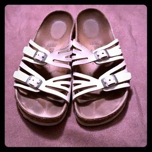 White Birkenstocks sandals ladies size 7